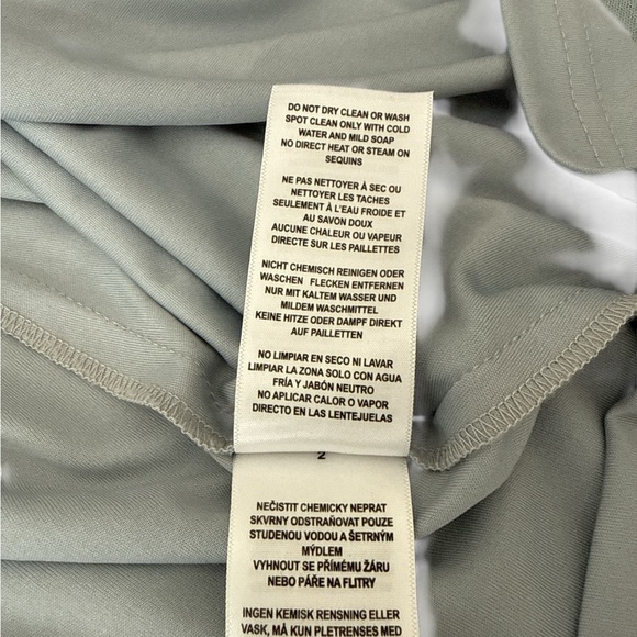 Adrianna Papell Embellished Maxi Dress, EUC, Size 12, Color-Light Blue w/ Silver - Picture 8 of 8